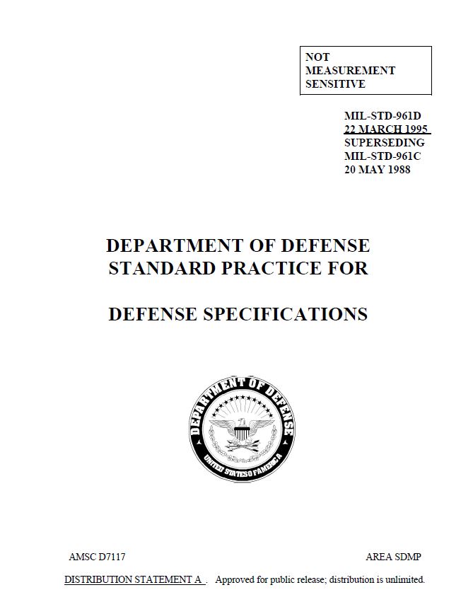 MIL STD Defense Specifications SE Goldmine